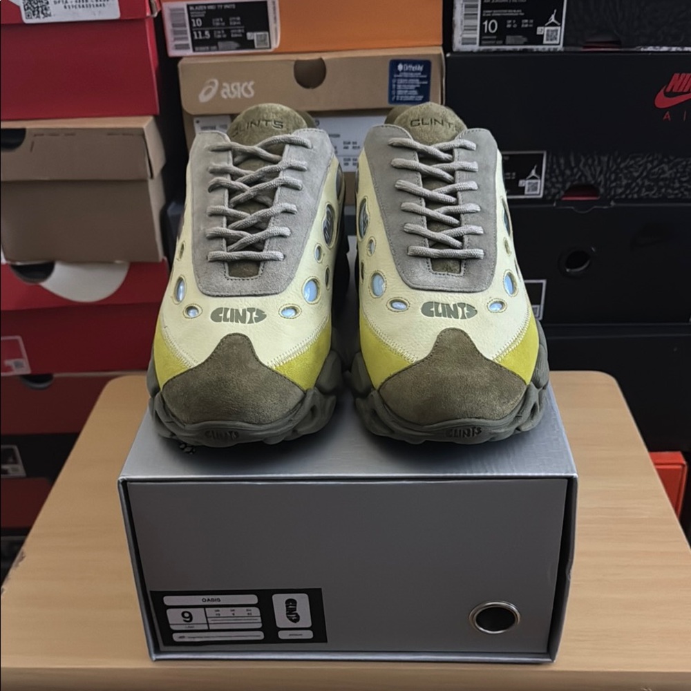 Clints Yellow and Olive Sneakers
